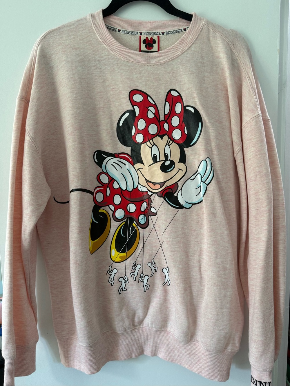 Disney for Macy’s Minnie Mouse Light Pink Crewneck Sweatshirt
